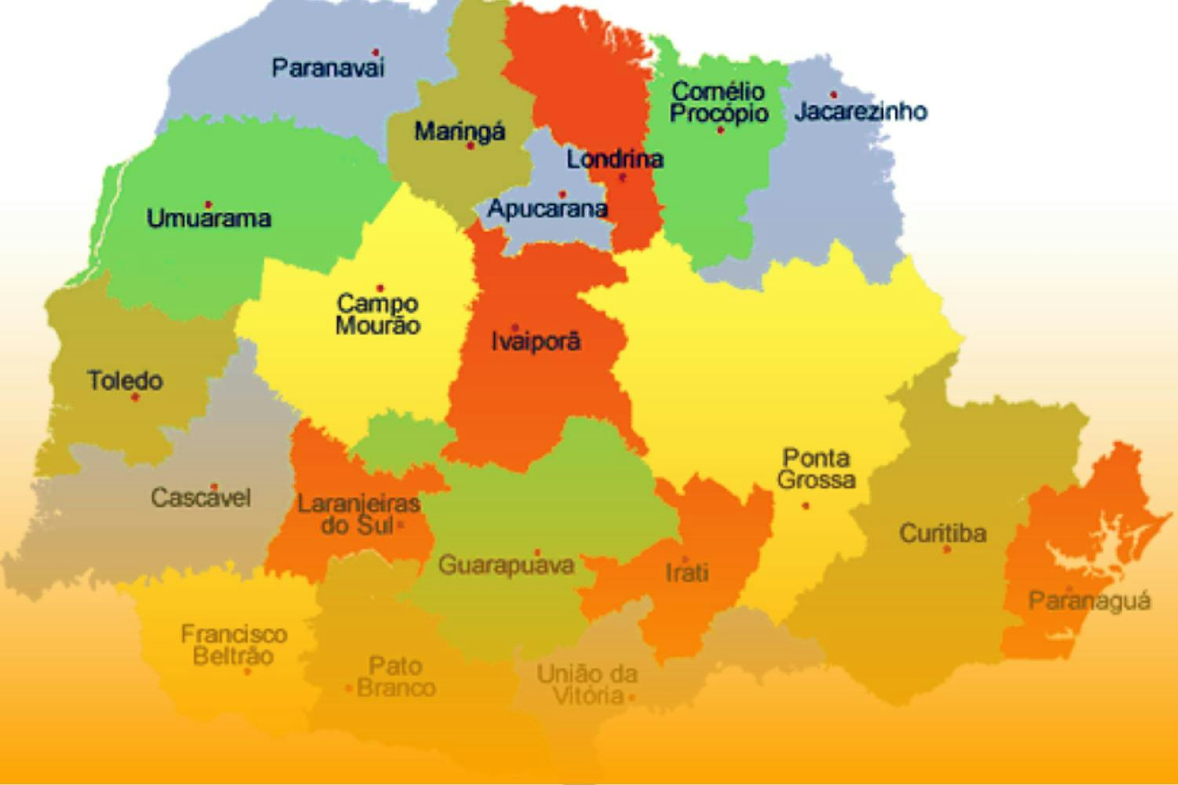 Mapa do estado do Paraná